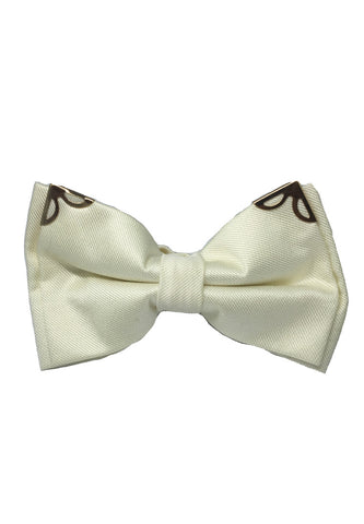 Modish Series Pearl White Polyester Pre-Tied Bow Tie