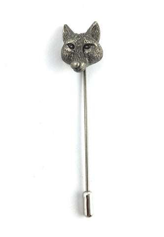 Pin Lapel Gunmetal Grey Fox