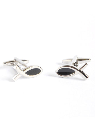 Christian Icthus Shaped Cufflinks