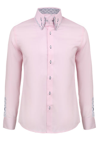 洛可可系列纯粉色内花衬衫
