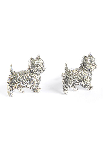 Westie Pewter Dog Cufflinks