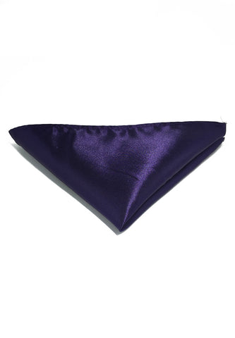Lustrous Series Dark Purple Polyester Pocket Square