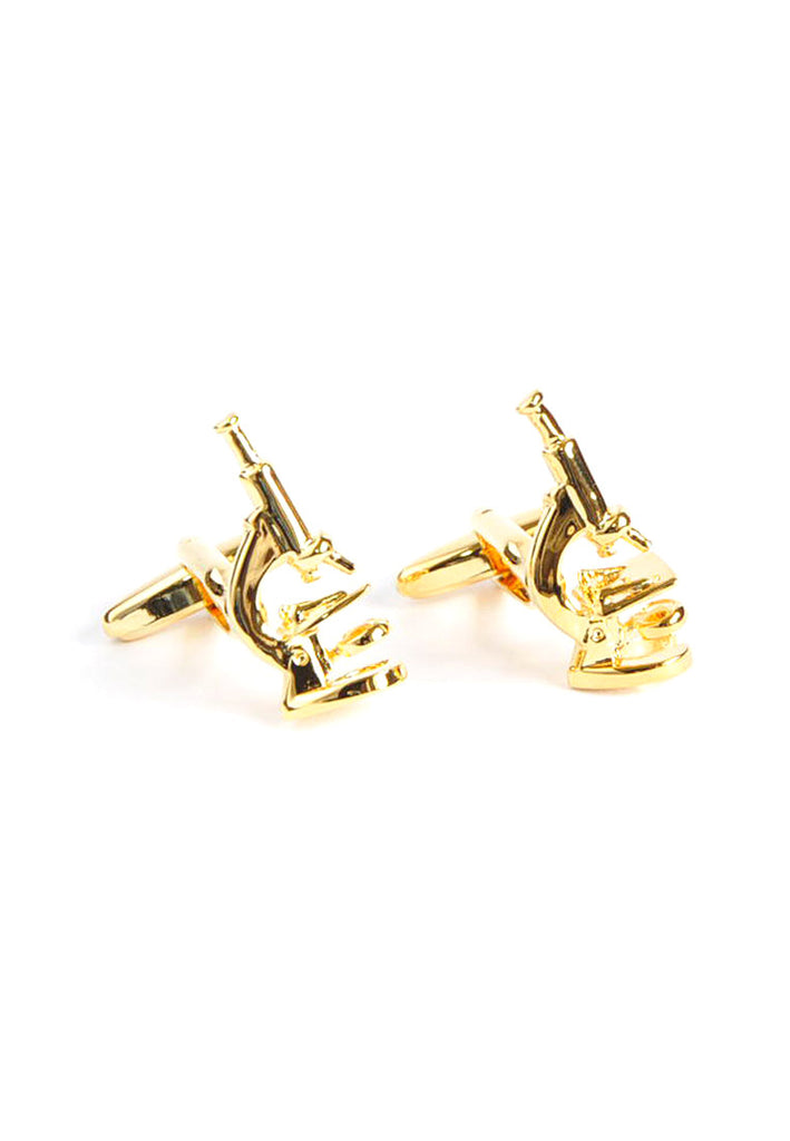 Gold Plated Scientific Microscope Cufflinks