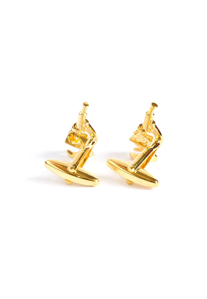 Gold Plated Scientific Microscope Cufflinks