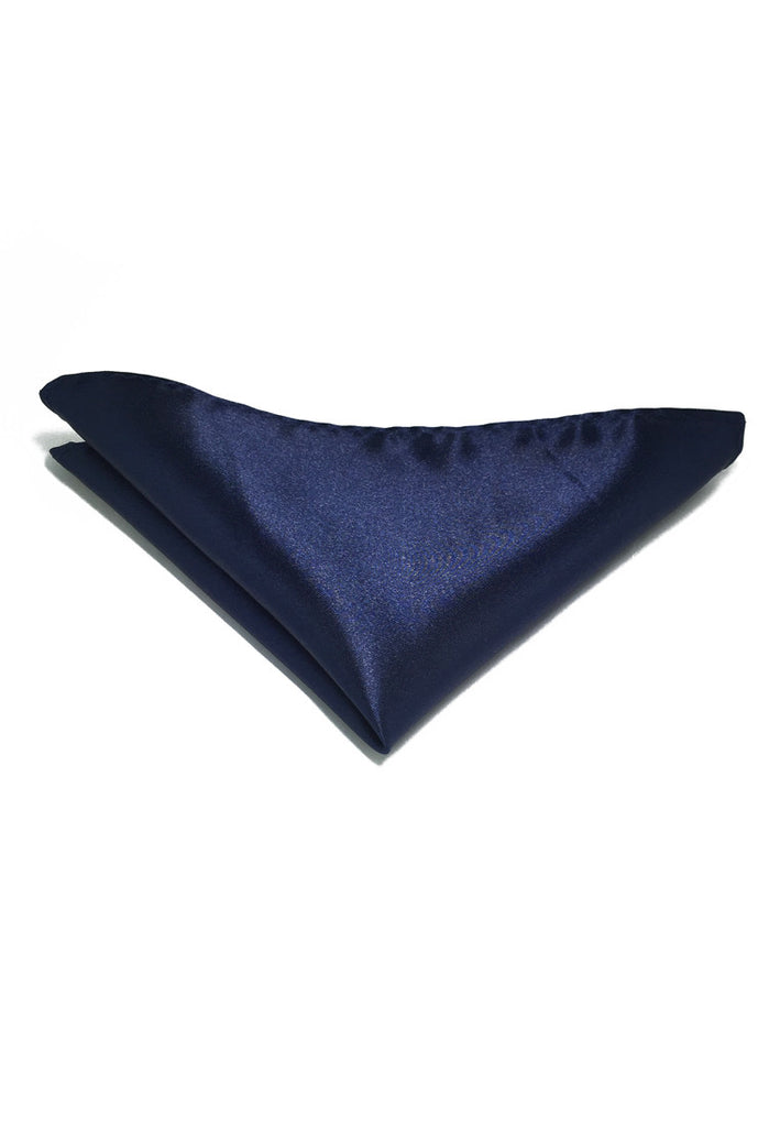 Lustrous Series Dark Blue Polyester Pocket Square
