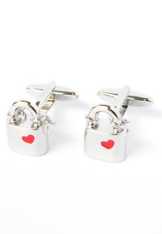 Locked in Love Padlocks Cufflinks