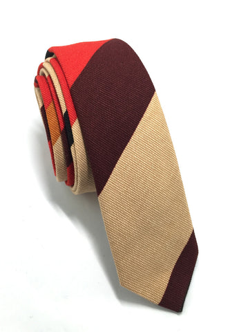 Potpurri Series Browns, Red & Black Cotton Tie