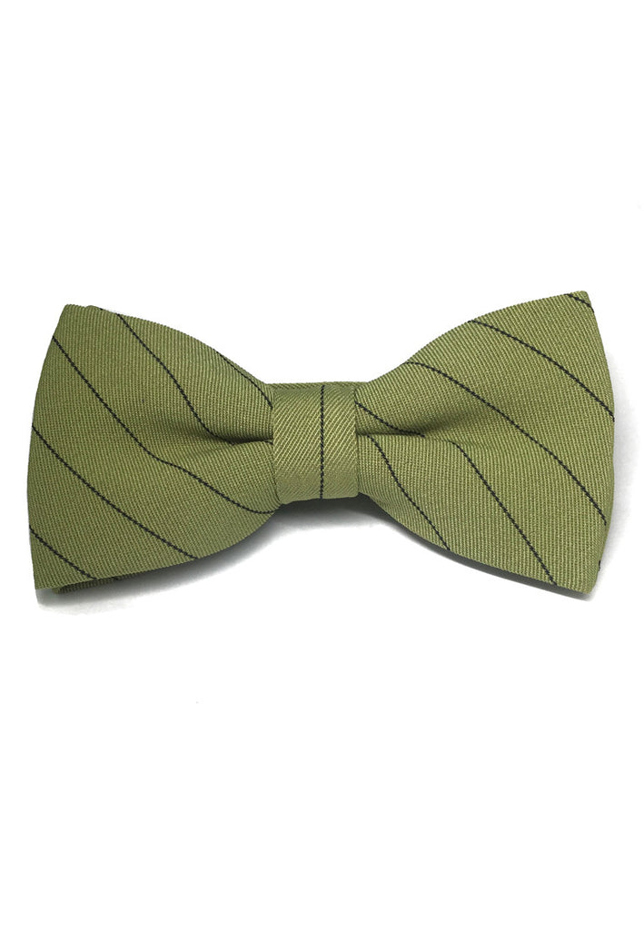 Bars Series Black Stripes Light Green Army Cotton Pra-Ikat Tali leher