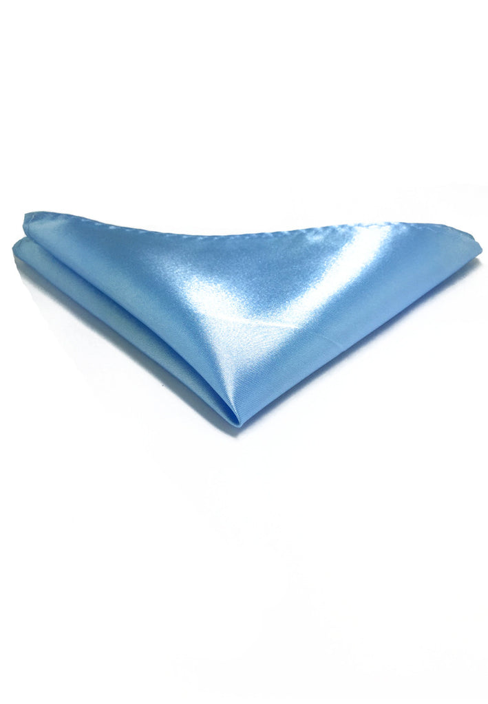 光泽系列淡蓝色涤纶口袋巾