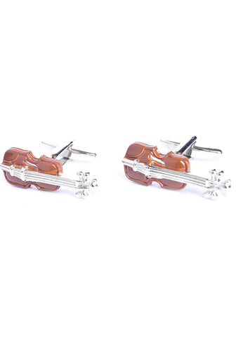 Coloured Violin Cufflinks