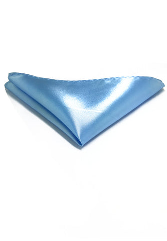 Lustrous Series Baby Blue Polyester Pocket Square