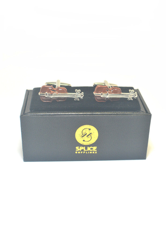 Coloured Violin Cufflinks
