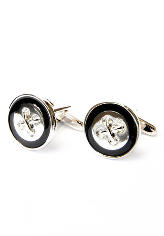 Stitched Button Cufflinks