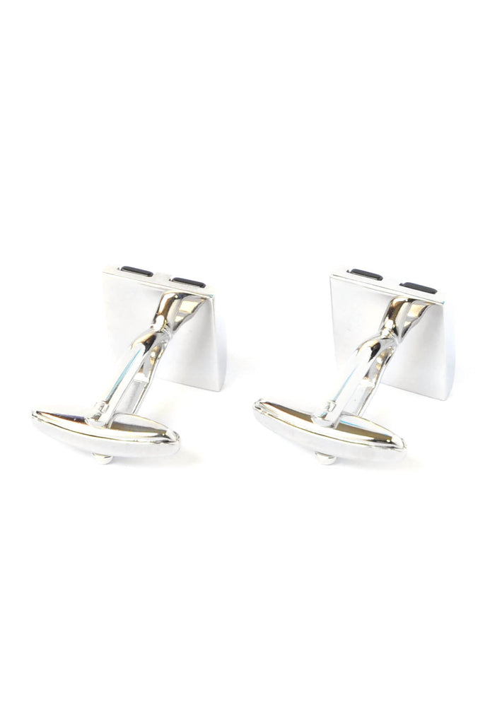 Brown Curved Two Section Cufflinks