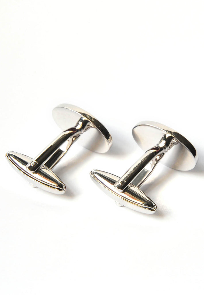 Oval Floral Enamelled High quality Cufflinks