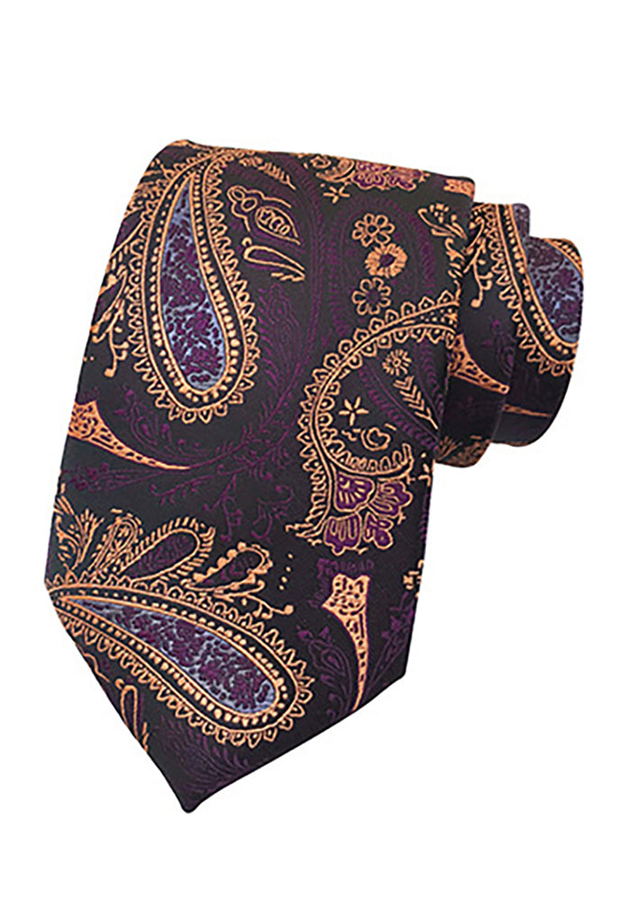 Medley Series Paisley Design Purple Neck Tie