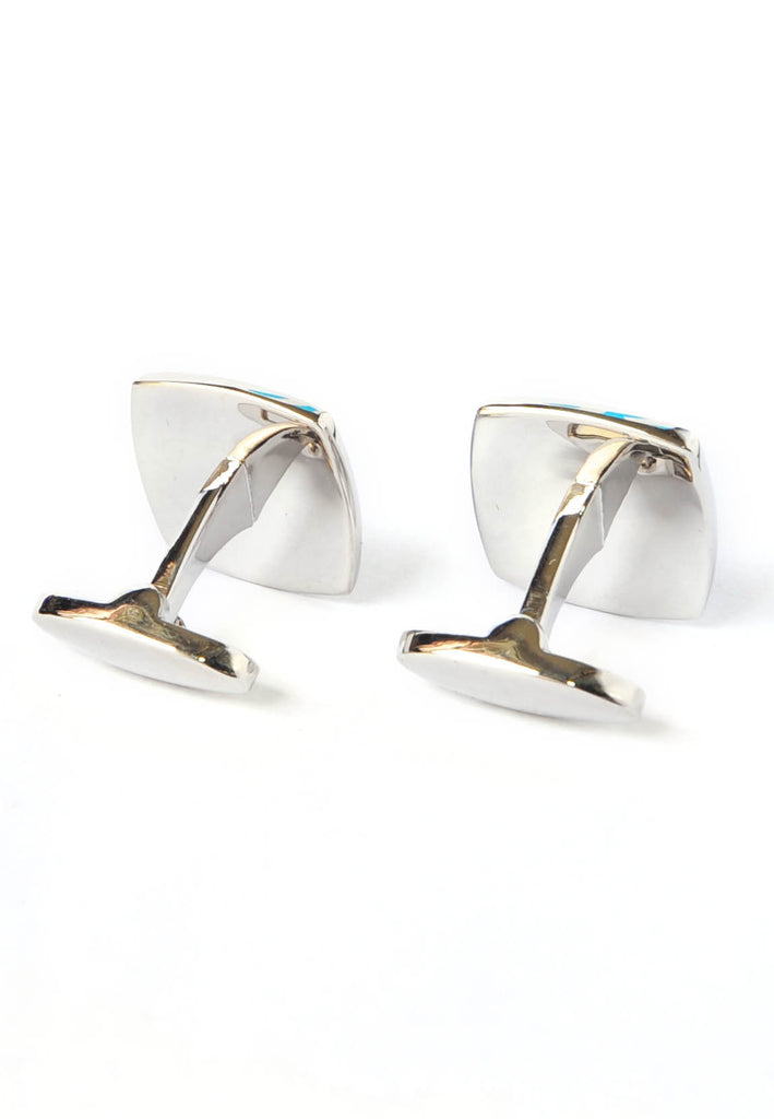 Green & Pink Enamelled Bubble Design Cufflinks