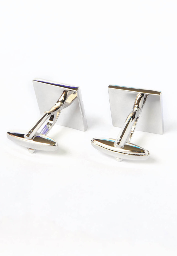 Silver & Black Stripes Cufflinks