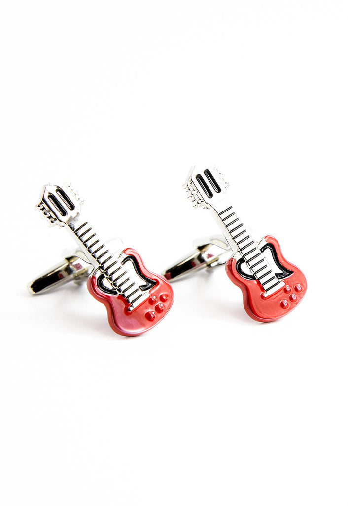 Red Guitar Cufflinks