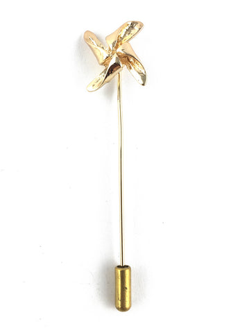 Gold Windmill Lapel Pin