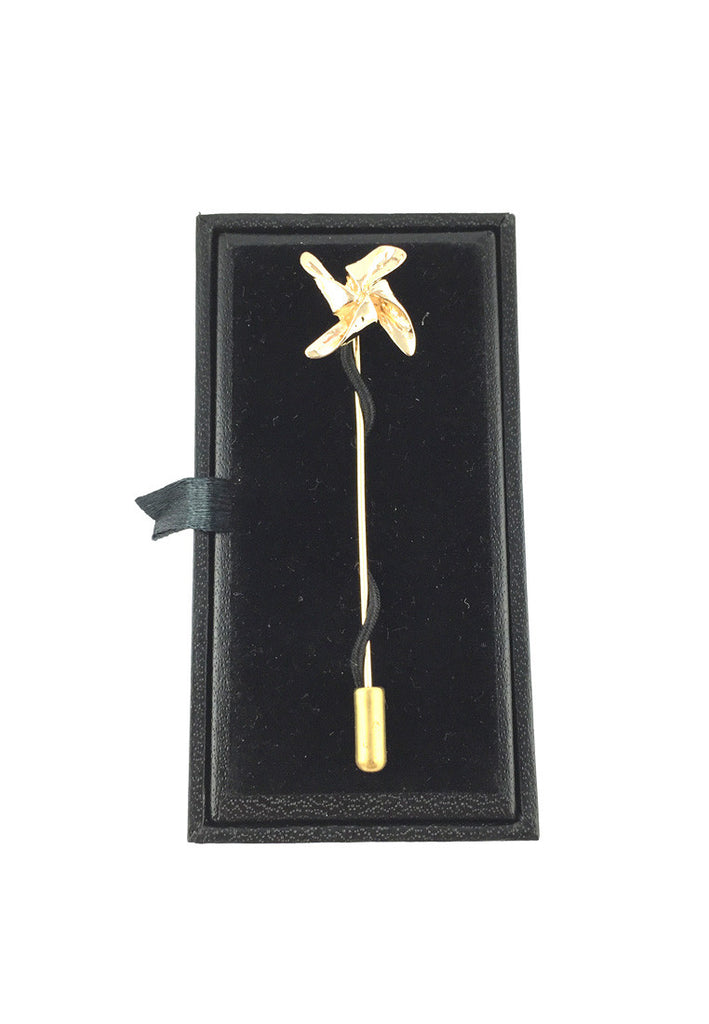 Gold Windmill Lapel Pin