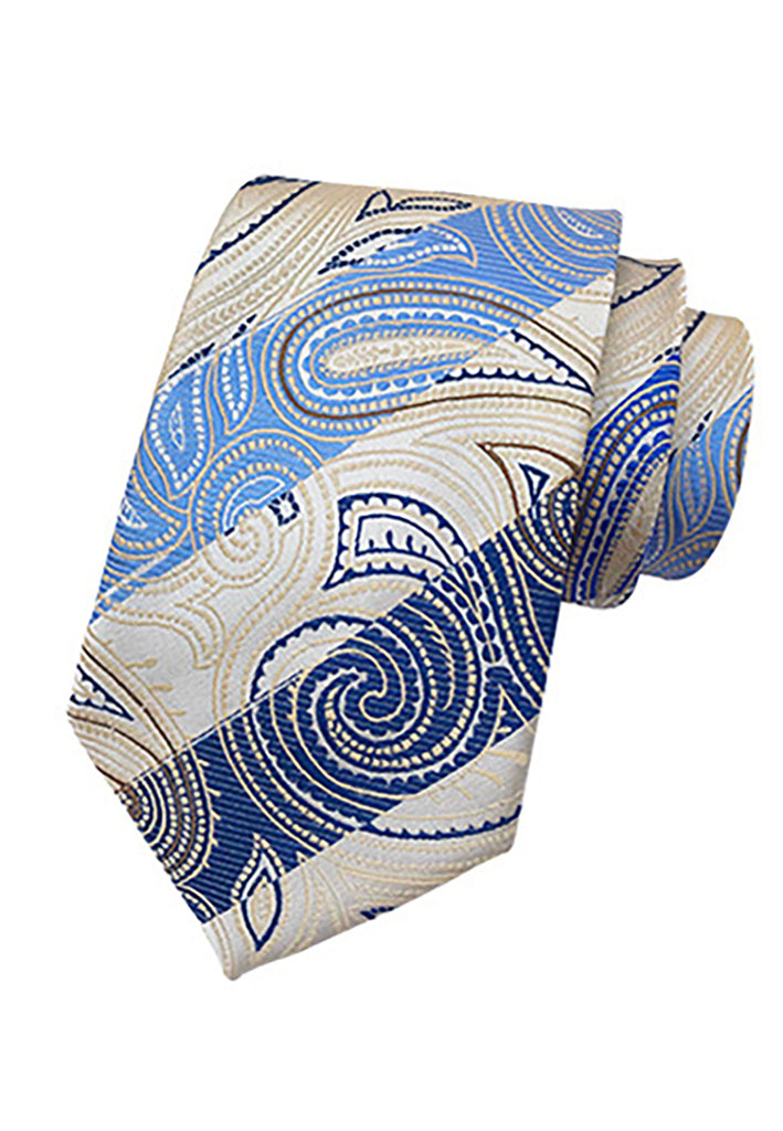 Medley Series Blue and White Neck Tie