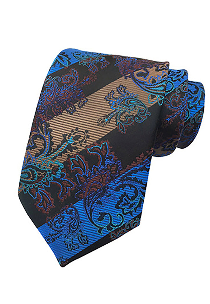 Medley Series Blue, Black and Brown Neck Tie