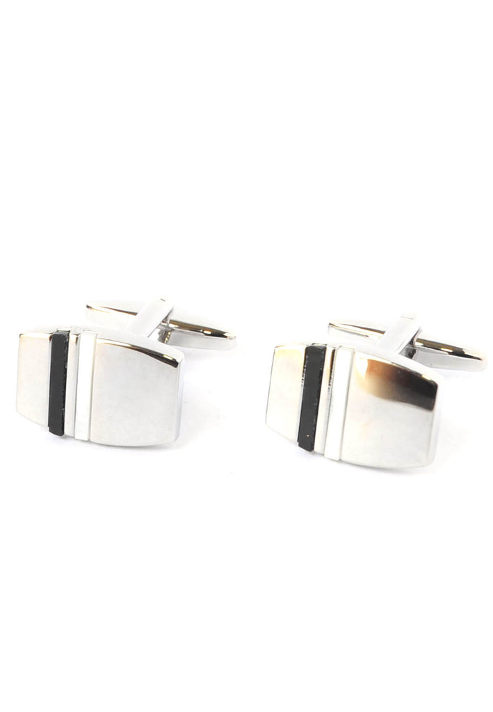 Black & White Stripe Cufflinks