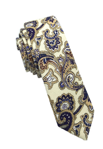Potpurri 系列蓝色蜡染设计棉质领带