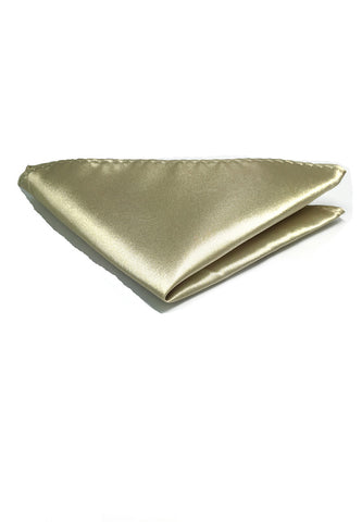 Lustrous Series Champagne Gold Polyester Pocket Square