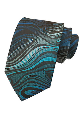 Medley 系列蓝色和绿松石领带