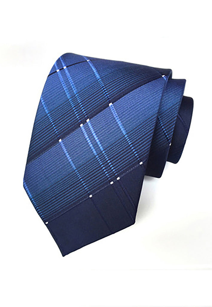 Checky Series Navy Blue Neck Tie