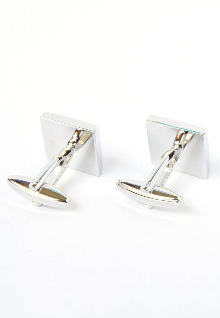 Black & White Crystals Square Cufflinks