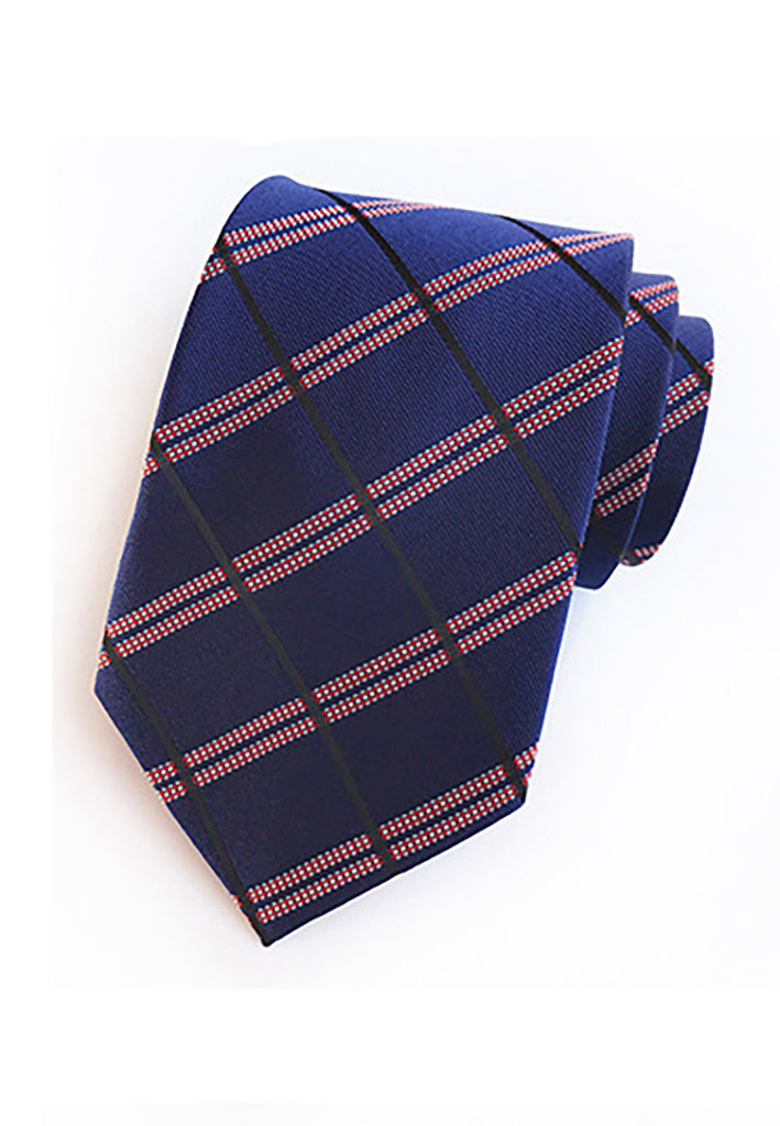 Checky Series Dark Blue & Red Neck Tie