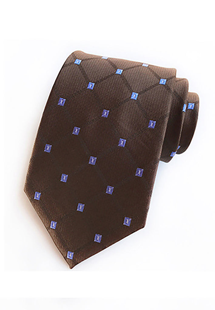 Checky Series Brown Neck Tie
