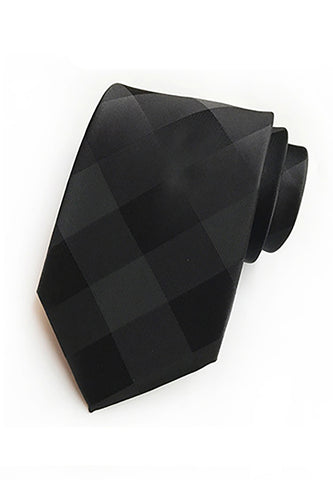 Checky Series Black Neck Tie
