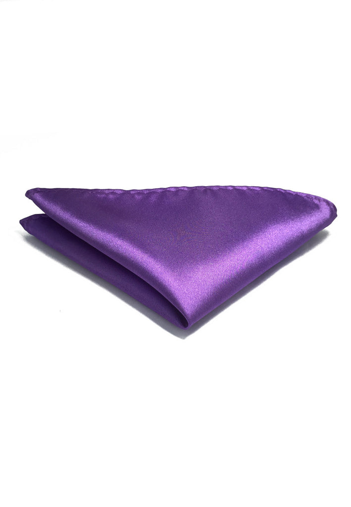 光泽系列紫红色涤纶口袋方巾