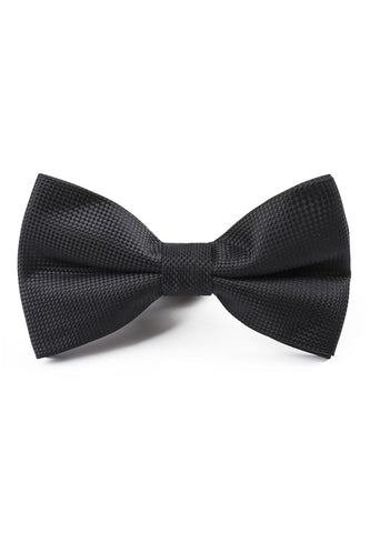 Ebony Series Polyester Black Bow Tie