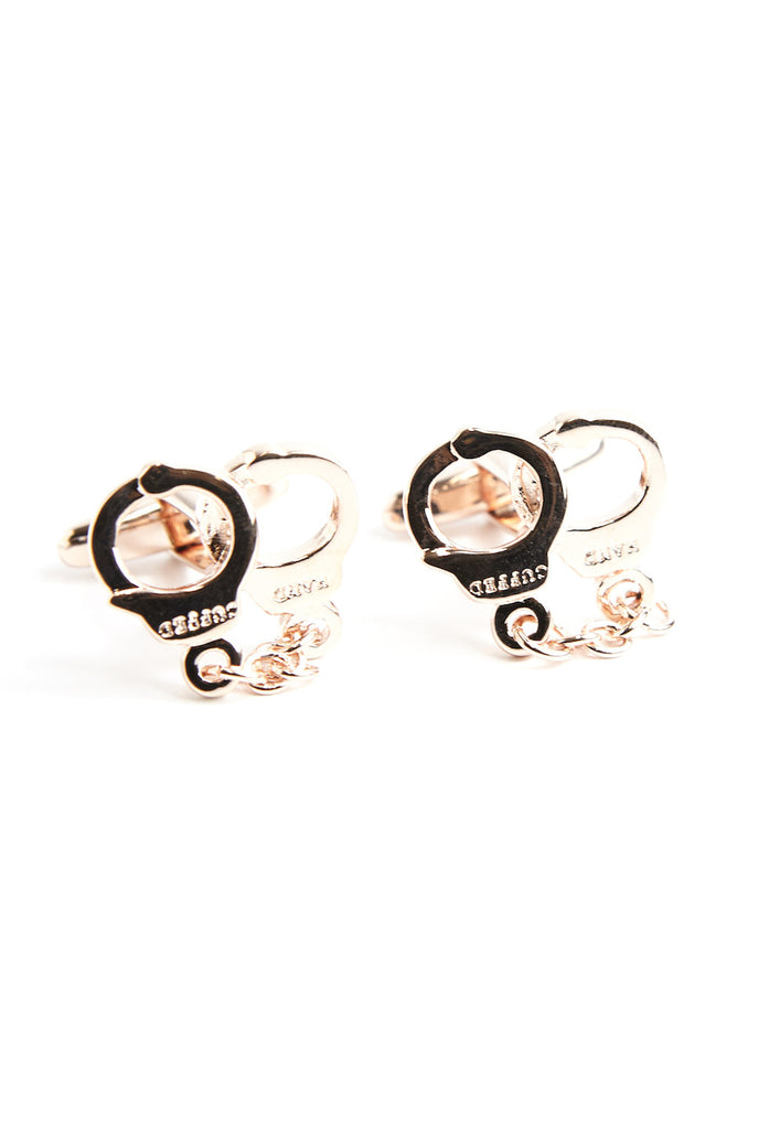 Rose Gold Handcuffs Cufflinks