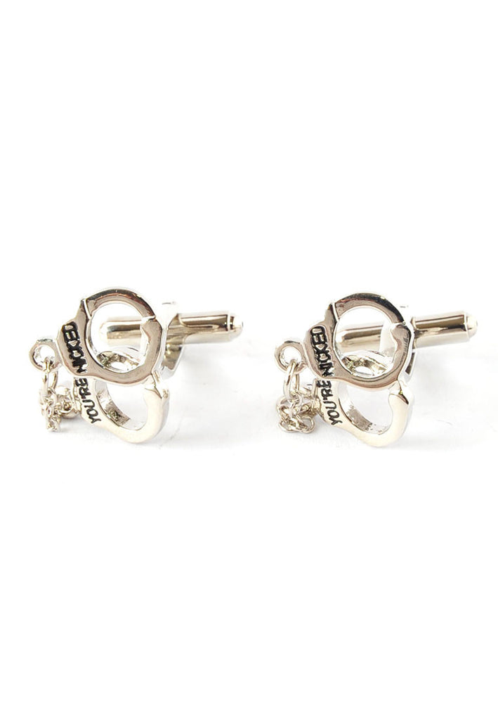 Silver Handcuffs Cufflinks