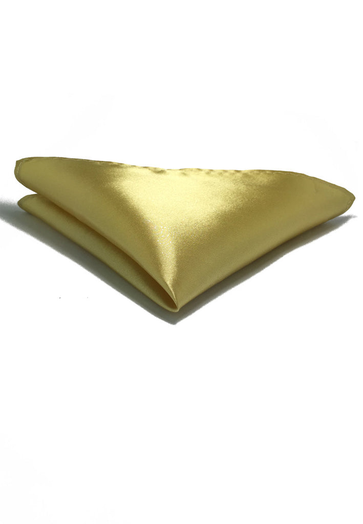 Lustrous Series Pale Yellow Polyester Pocket Square