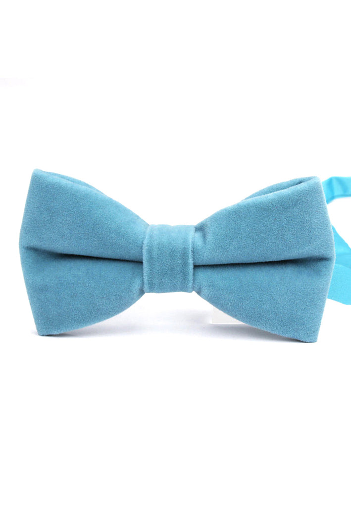 Suede Series Turquoise Velvet Bow Tie