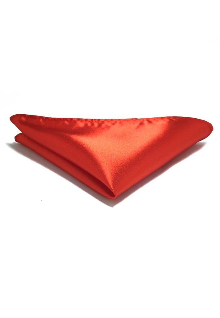Lustrous Series Bright Red Polyester Pocket Square