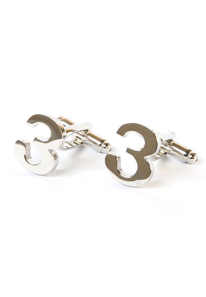 Number Three 3 Cufflinks