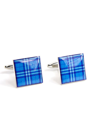 Blue Tartan Cufflinks