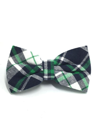 Probe Series Green, Black and White Tartan Design Cotton Pre-tied Bow Tie