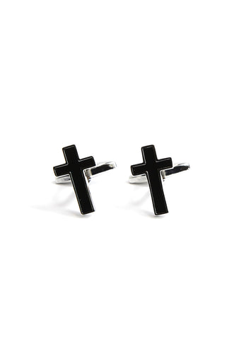 Black Christian Cross Cufflinks