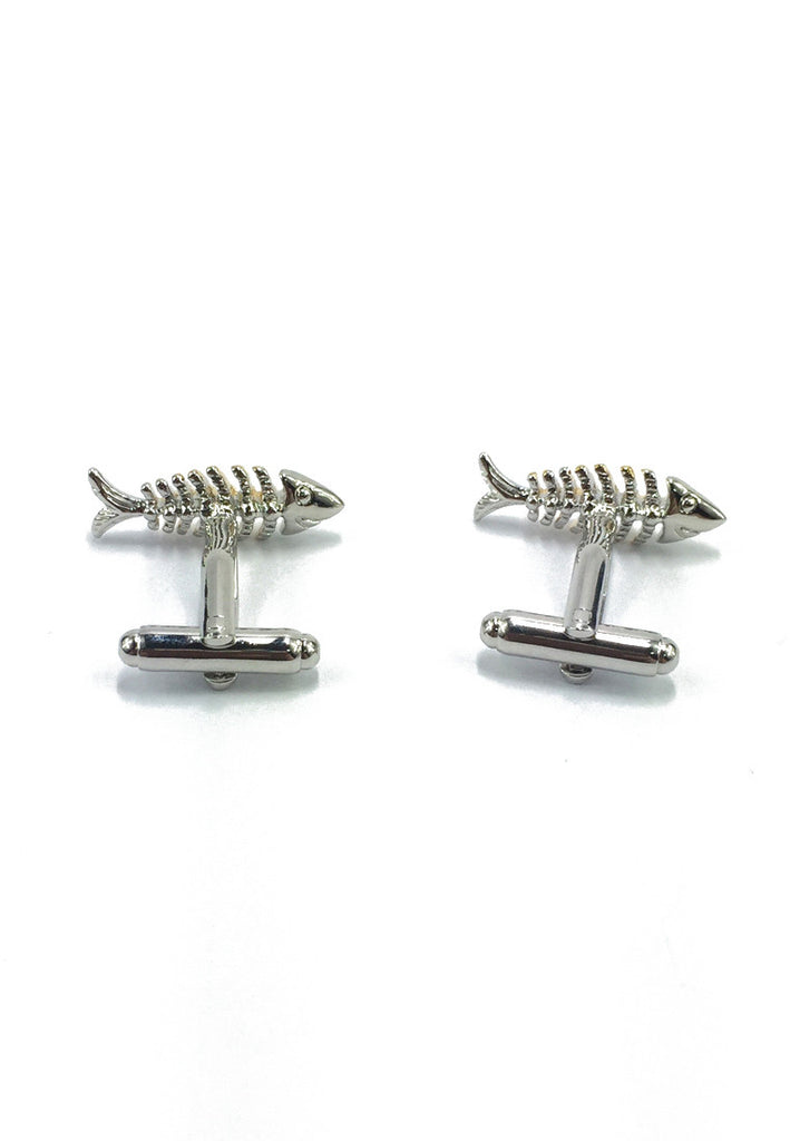 Silver and Gold Fish Cufflinks