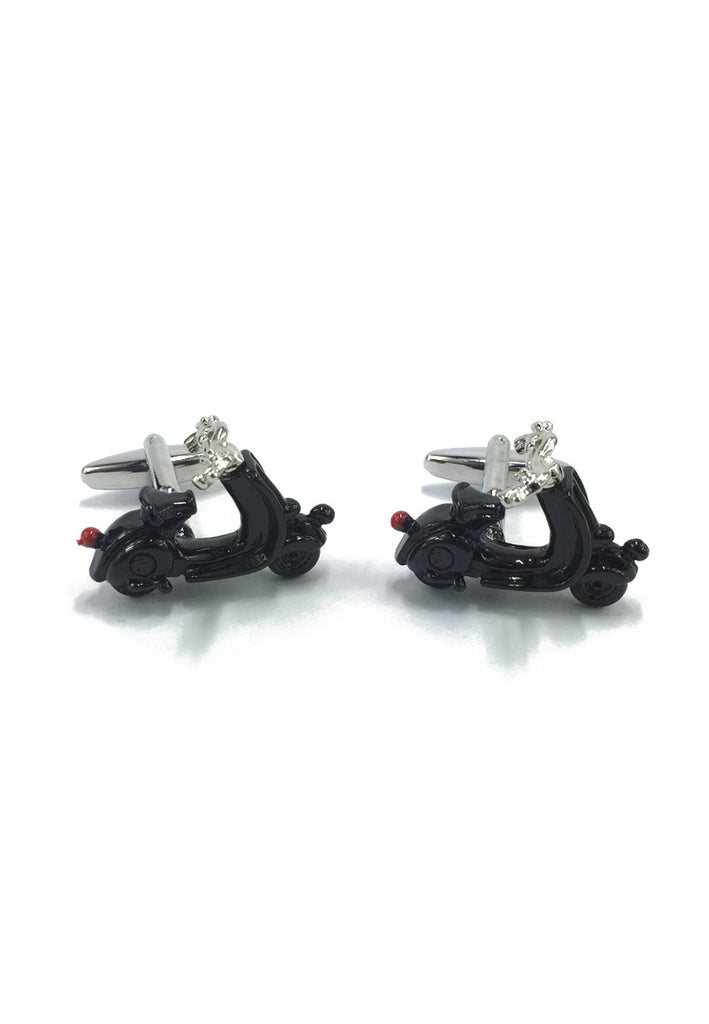 Novelty Black Scooter Cufflinks