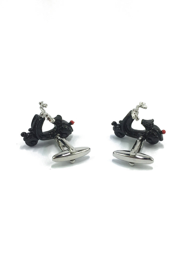 Novelty Black Scooter Cufflinks